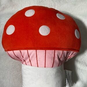 Red and Pink Mushroom Pillow